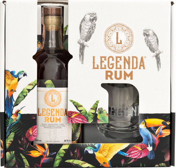 Rum Legend 38% with glass