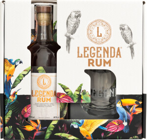 Rum Legend 38% with glass - Reklamnepredmety