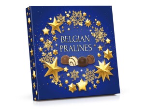 Selection of Belgian pralines 200 g – Golden Stars - Reklamnepredmety