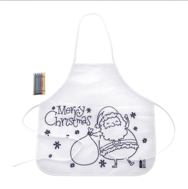Julfar Cook Christmas apron for children to color