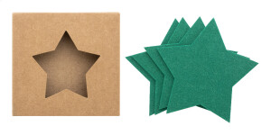 Vagnes error of Christmas coasters made of RPET - Reklamnepredmety