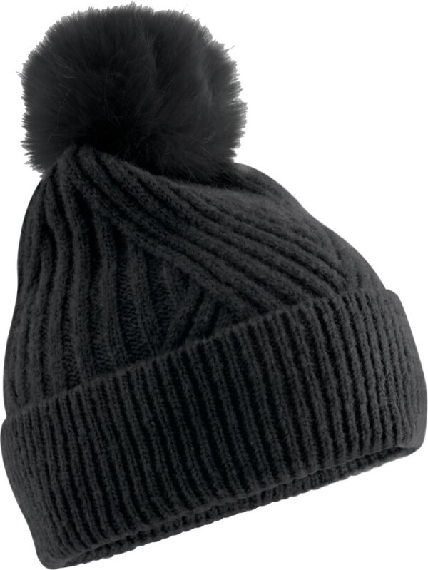 Bavlnená čiapka s brmbolcom "Snow Luxe"