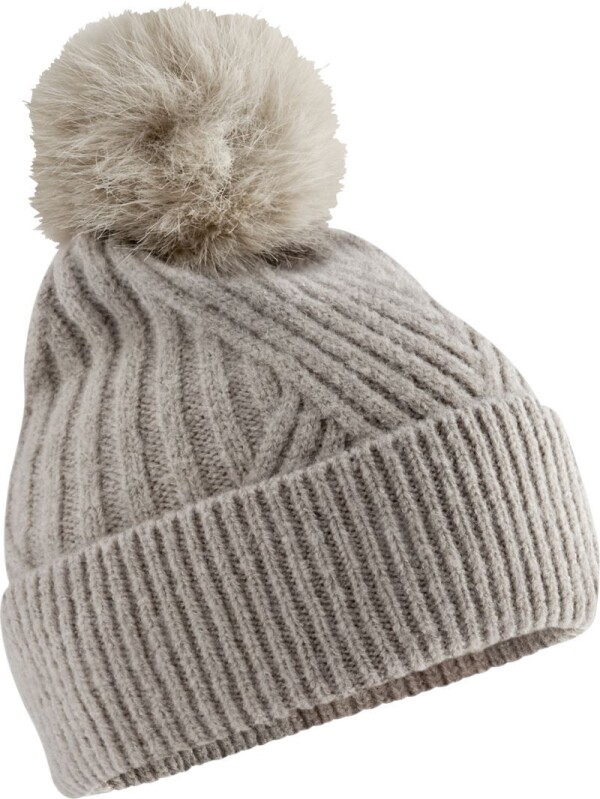 Bavlnená čiapka s brmbolcom "Snow Luxe"