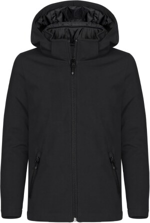 Padded Kids' Hooded Softshell Jacket zip for decoration New 2025 www - Reklamnepredmety