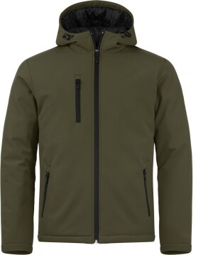 Padded Men's Hooded Softshell Jacket - Reklamnepredmety
