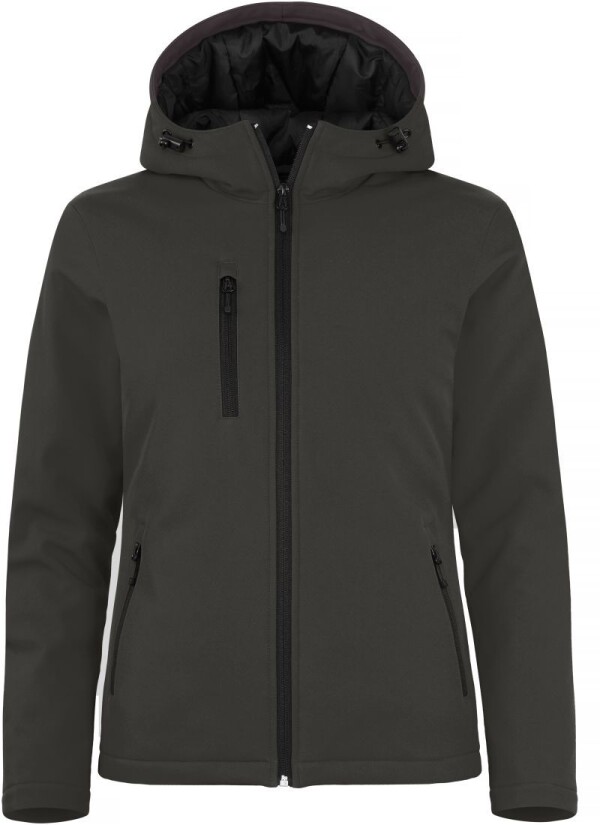 Ladies' Padded Hooded Softshell Jacket