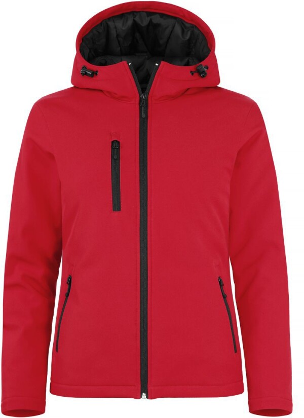 Ladies' Padded Hooded Softshell Jacket