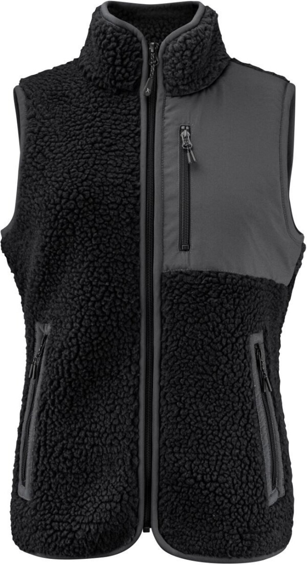 Ladies' Sherpa Fleece Vest "Two-Tone"
