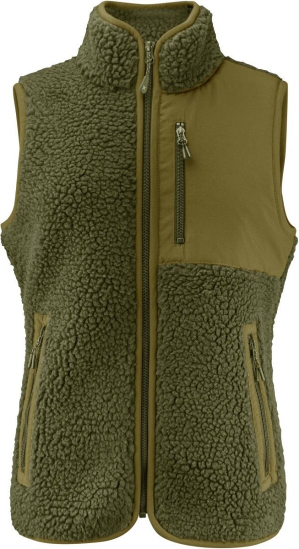 Ladies' Sherpa Fleece Vest "Two-Tone"