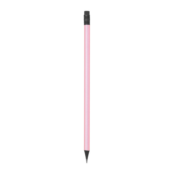 Pencil with eraser in metallic colors
