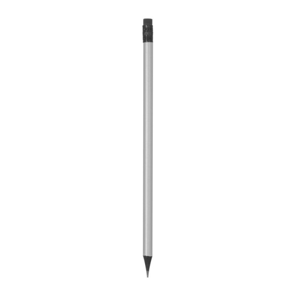 Pencil with eraser in metallic colors