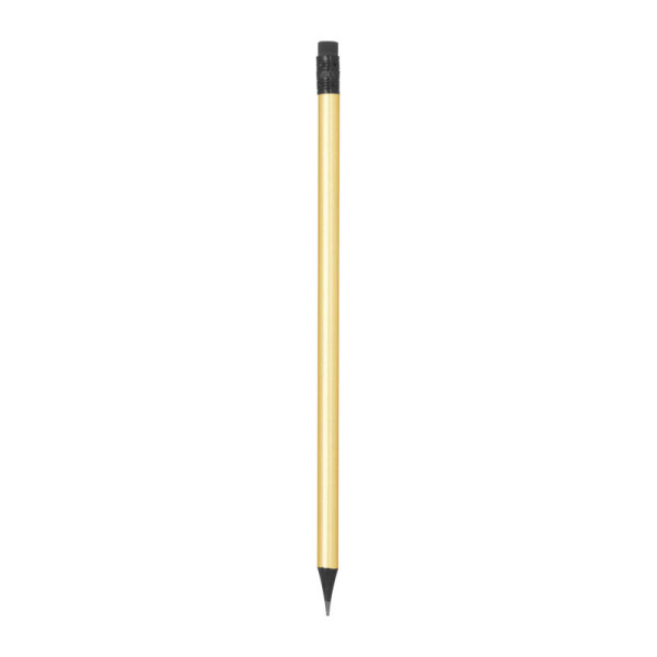 Pencil with eraser in metallic colors