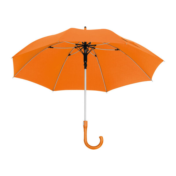 Umbrella with fiberglass construction