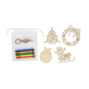TWIGGY Christmas decorations with wax candles, beige - Reklamnepredmety