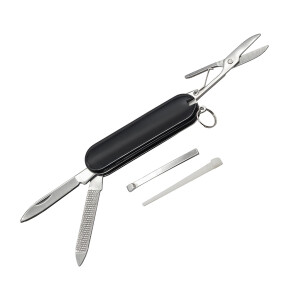 ROBIN multifunctional pocket knife, black - Reklamnepredmety
