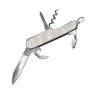 BOB multifunctional pocket knife, silver - Reklamnepredmety