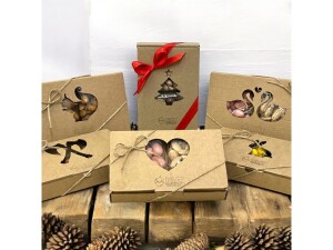 Corporate gift 2 × 50 g nuts with custom cutout - Reklamnepredmety
