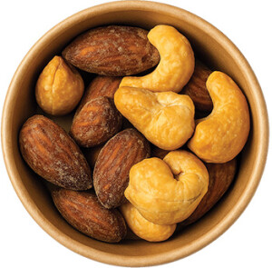 A mixture of cashews and smoked almonds  100 g - Reklamnepredmety