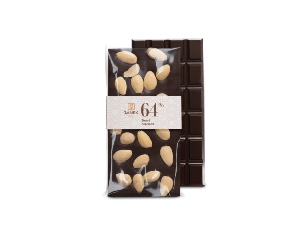 Dark chocolate with almonds