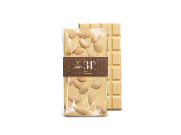White chocolate with almonds