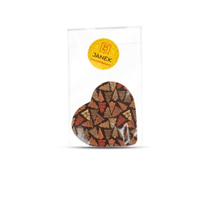 Chocolate heart with Christmas motif – dark chocolate - Reklamnepredmety