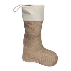 Christmas sock jute Lucca - Reklamnepredmety