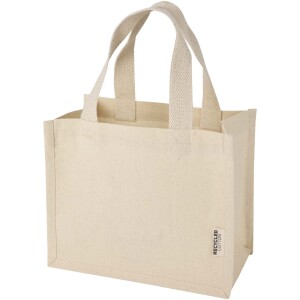 Odessa 220 g/m² GRS recycled cotton mini gusset tote bag 9L - Reklamnepredmety