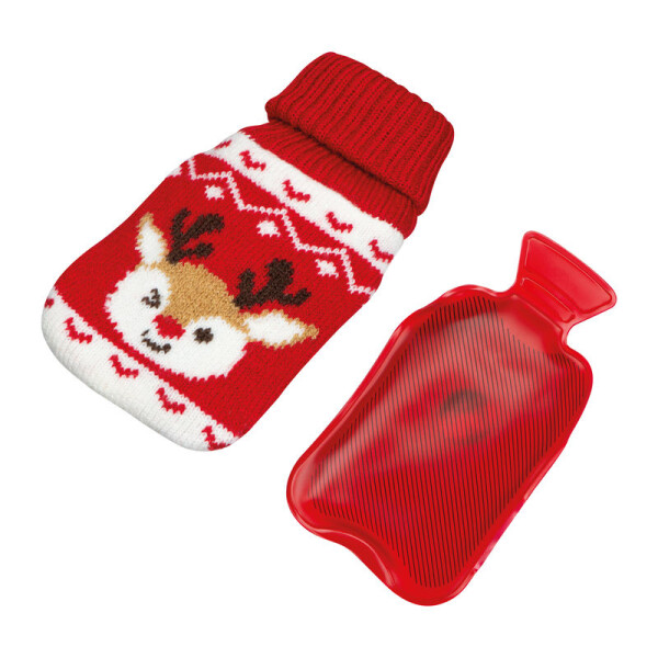 Hand warmer with Christmas knitted cover