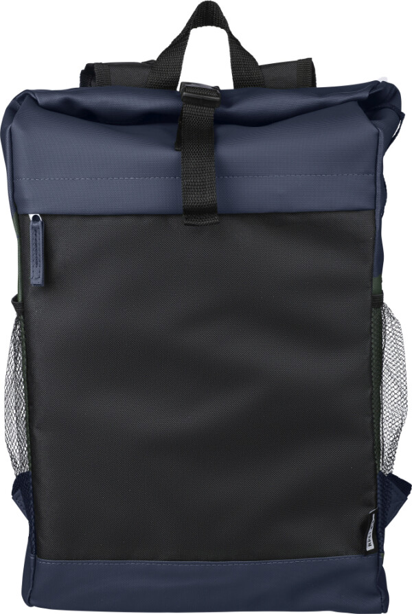 Polyester rolling backpack