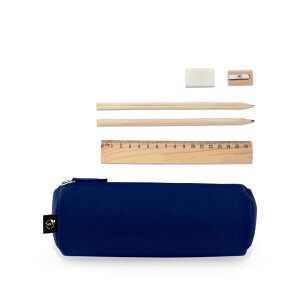 NOMAD. Multi-purpose case in recycled felt (100% rPET) with ruler, pencils, rubber and sharpener - Reklamnepredmety