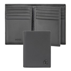 Card holder with flap Double B Saffiano Grey - Reklamnepredmety