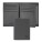 Card holder with flap and money pocket Double B Saffiano Grey
