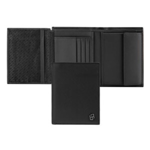 Money wallet with flap Double B Saffiano Black - Reklamnepredmety