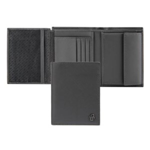 Money wallet with flap Double B Saffiano Grey - Reklamnepredmety