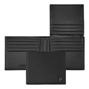 Card wallet with flap Double B Saffiano Black - Reklamnepredmety