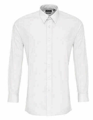 PW204 Men's Long Sleeve Fitted Poplin Shirt - Reklamnepredmety
