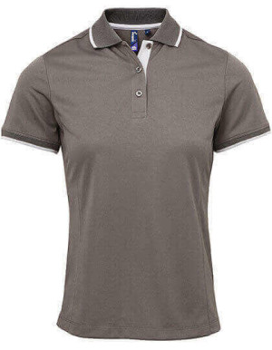 PW619 Ladies Contrast Coolchecker Polo - Reklamnepredmety