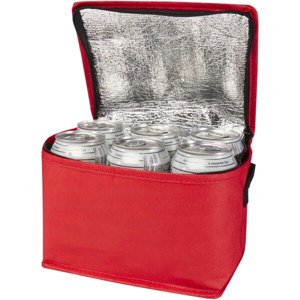 Recycled non-woven cooler bag for 6 cans
