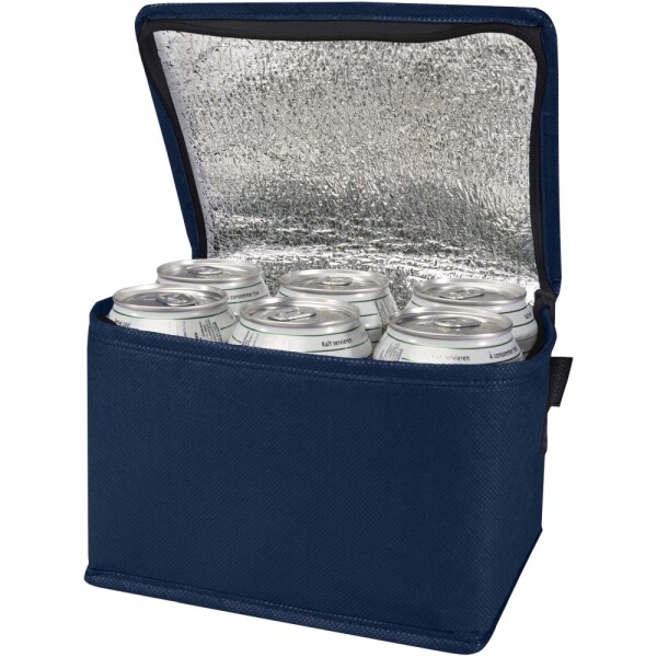 Recycled non-woven cooler bag for 6 cans