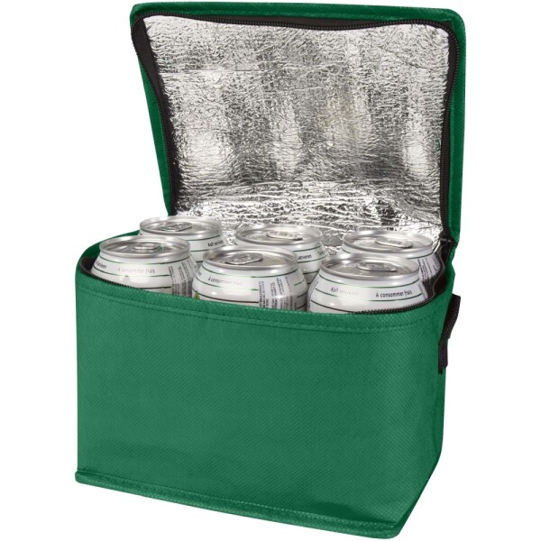 Recycled non-woven cooler bag for 6 cans