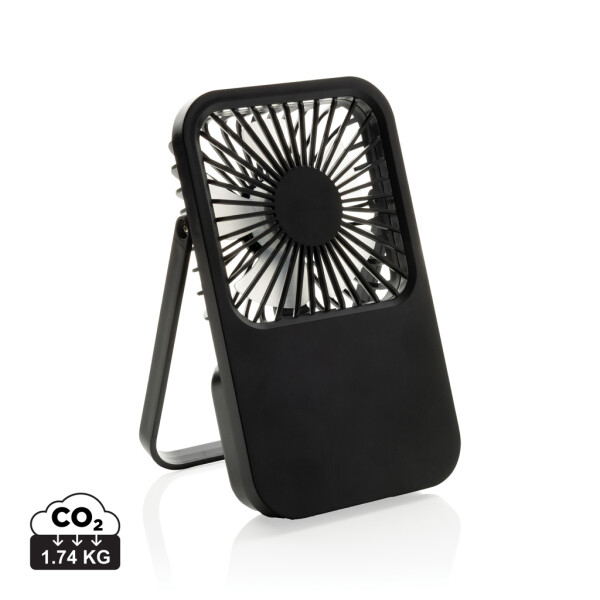 Ervina RCS rechargeable table fan made of recycled plastic
