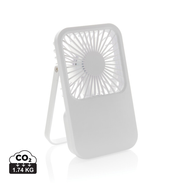 Ervina RCS rechargeable table fan made of recycled plastic