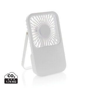 Ervina RCS rechargeable table fan made of recycled plastic - Reklamnepredmety