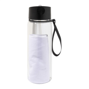 Fitmax RPET sports bottle with towel - Reklamnepredmety