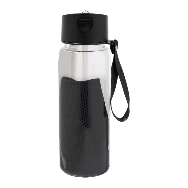 Fitmax RPET sports bottle with towel