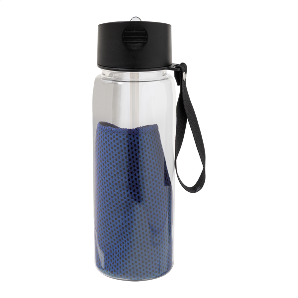 Fitmax RPET sports bottle with towel