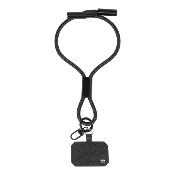 CuffCharge 60W RPET cable with mobile phone bracelet