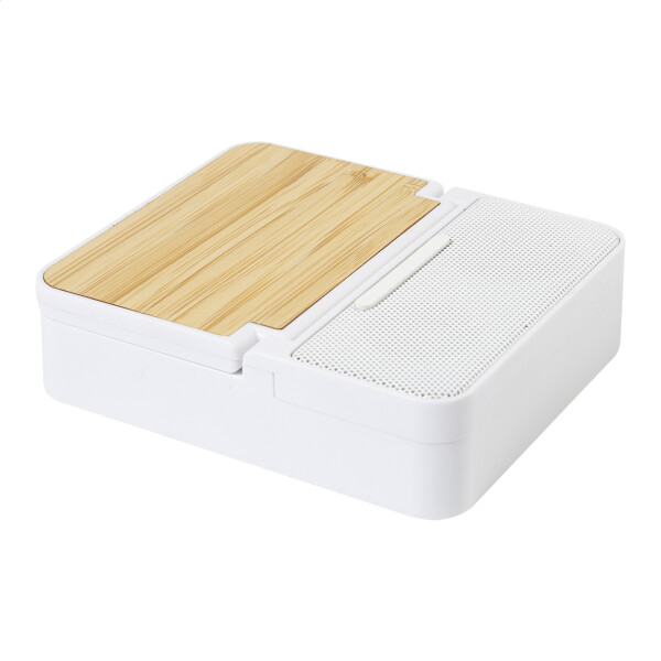 Hobofi wireless charger with RABS speaker