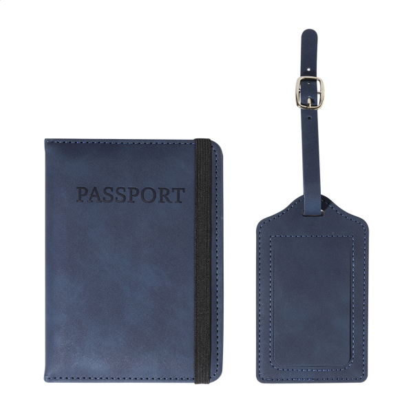 TwinPass belt cover and suitcase tag made of RPU