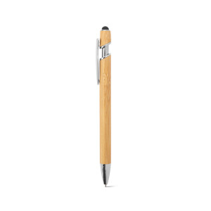 NEIL BAMBOO. Bamboo ballpoint with chrome-plated aluminium details - Reklamnepredmety